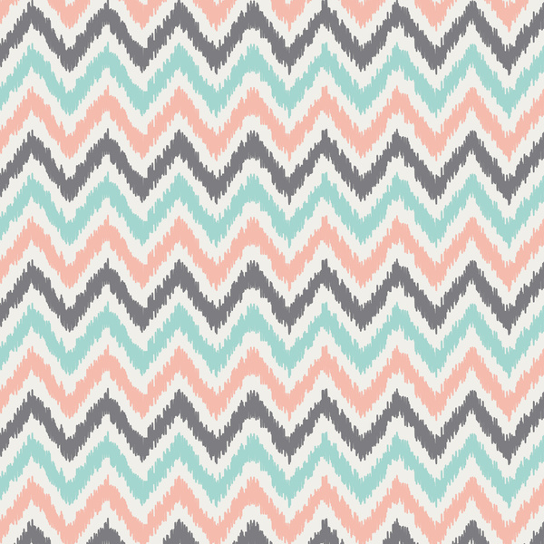Mint And Coral Color Wallpaper Mint gray coral zigzag pattern 600x600