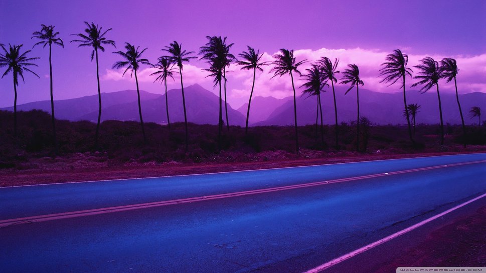 Beautiful Purple Landscape Wallpaper