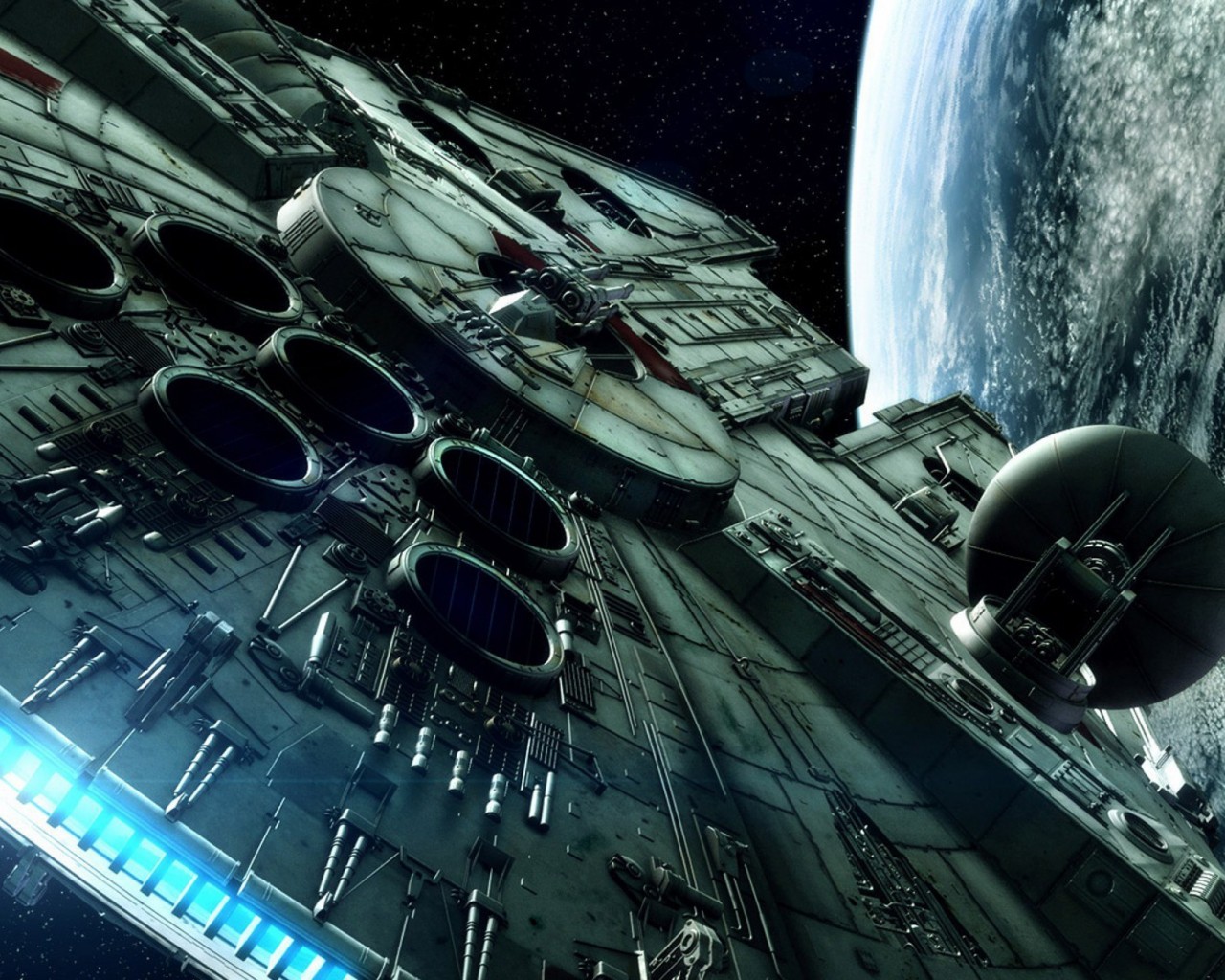 Star Wars Millenium Falcon Spaceship HD Wallpaper