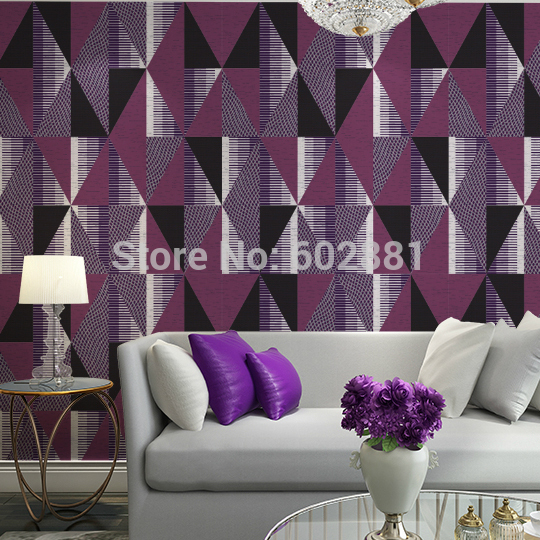  Wallpaper Roll Abstract Home Wall Paper Contrast Color Purple Blue