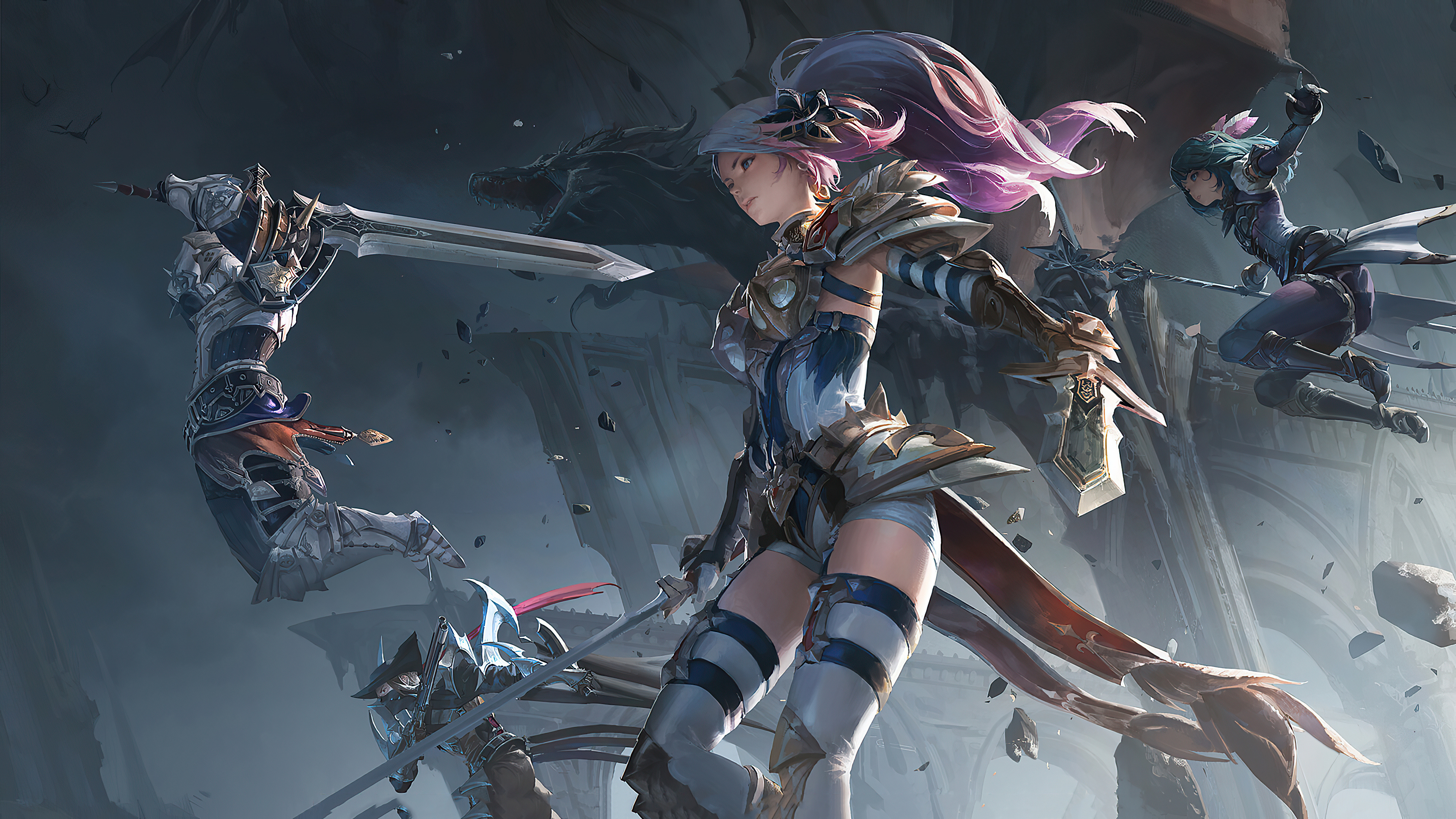 Anime Warrior Girl 4k Hd Wallpaper Image