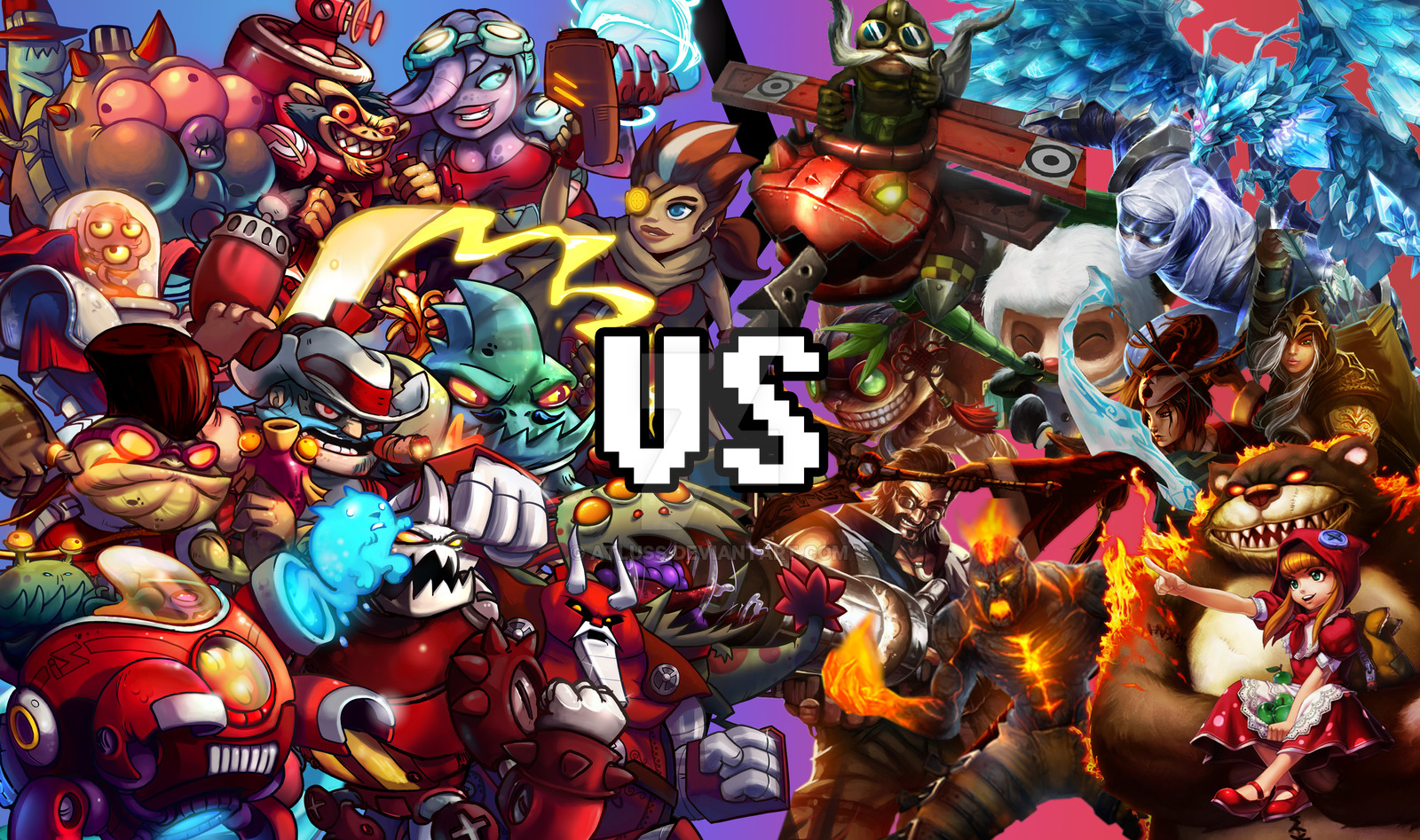 Awesomenauts Vs League Of Legends By Atluss