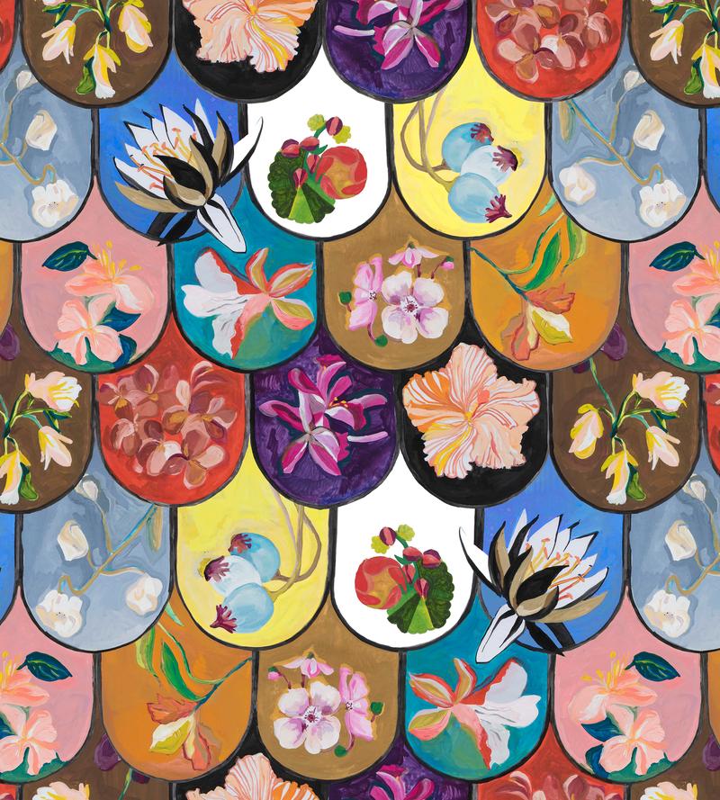 Floral Scales Wallpaper Voutsa