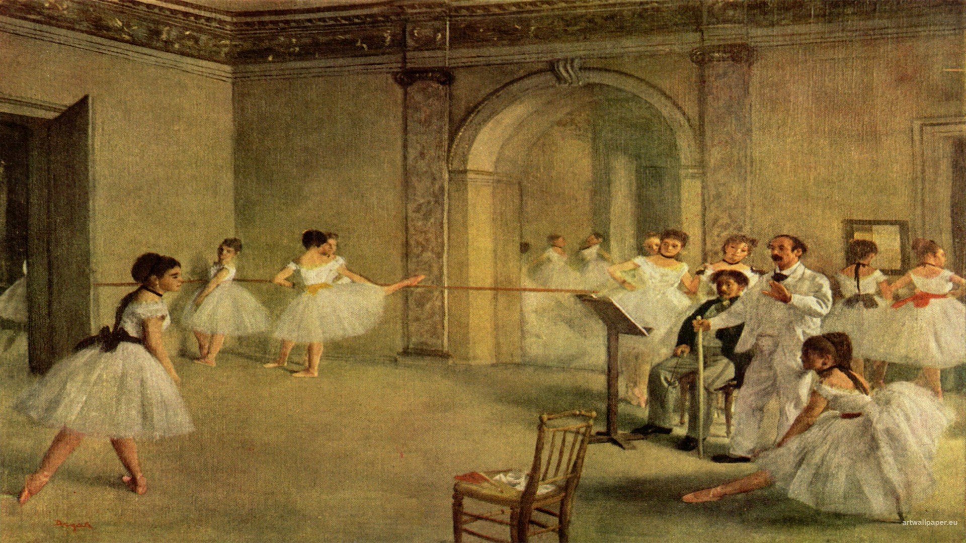  impressionist painting Edgar Degas impressionism ballerinas wallpaper
