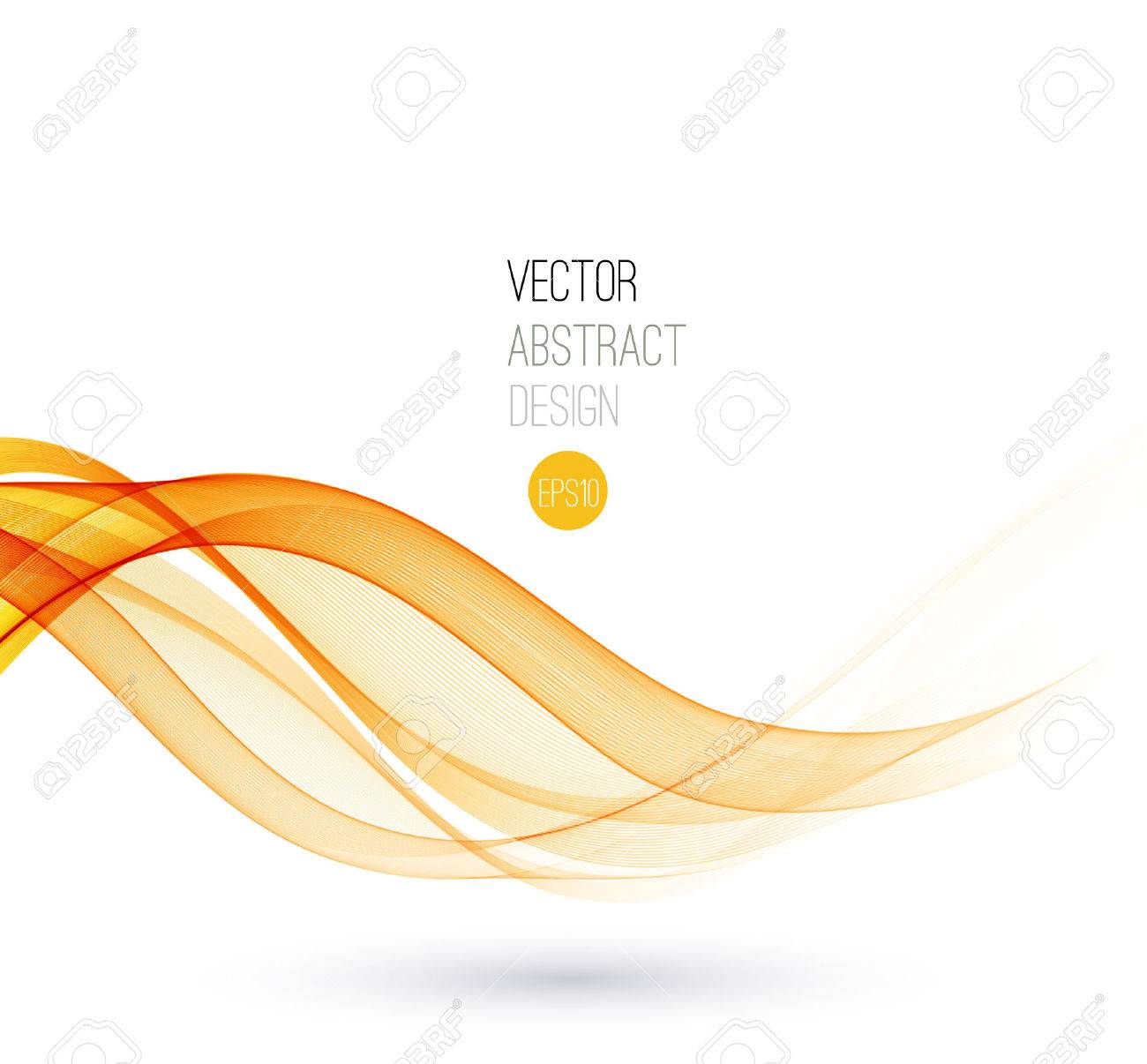 Beautiful Orange Lines Waved Background Vector Illustration