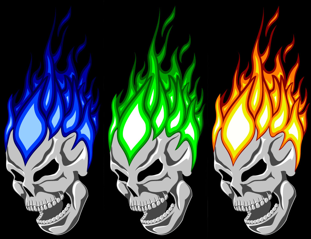 Flaming Skull Image Wallpaper HD Background Desktop