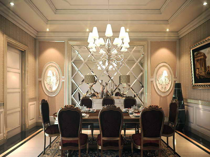 Wallpaper Designs Ideas For Dining Room With Roman