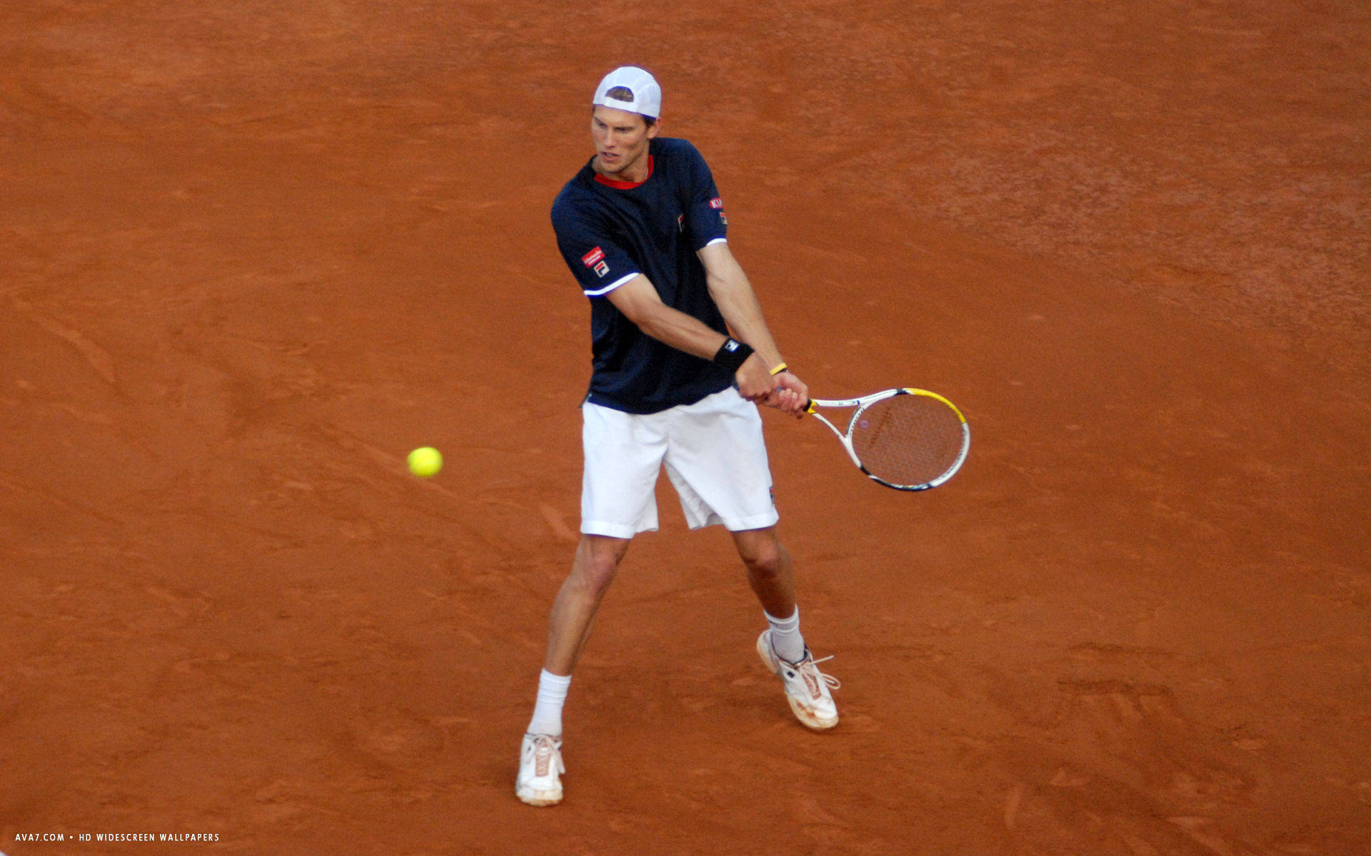 Andreas Seppi In Action On The Tennis Court Wallpaper