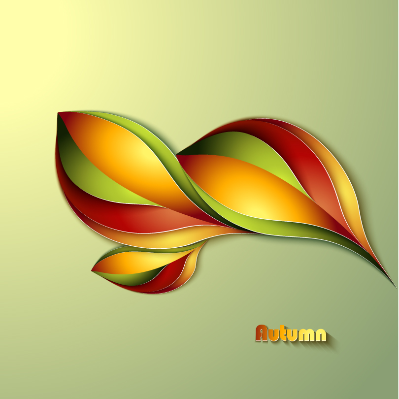 Abstract Autumn Leaves Background Vector