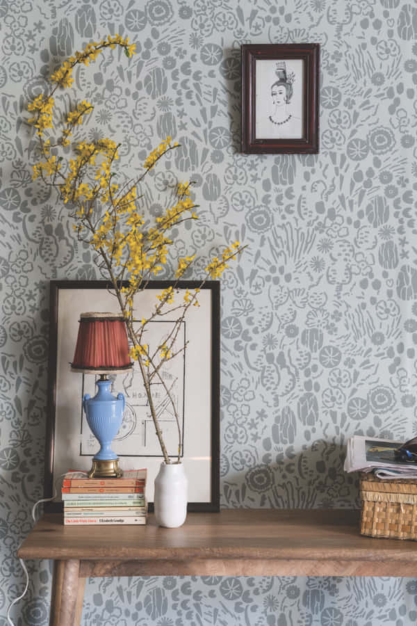 Gray And Yellow Wallpaper