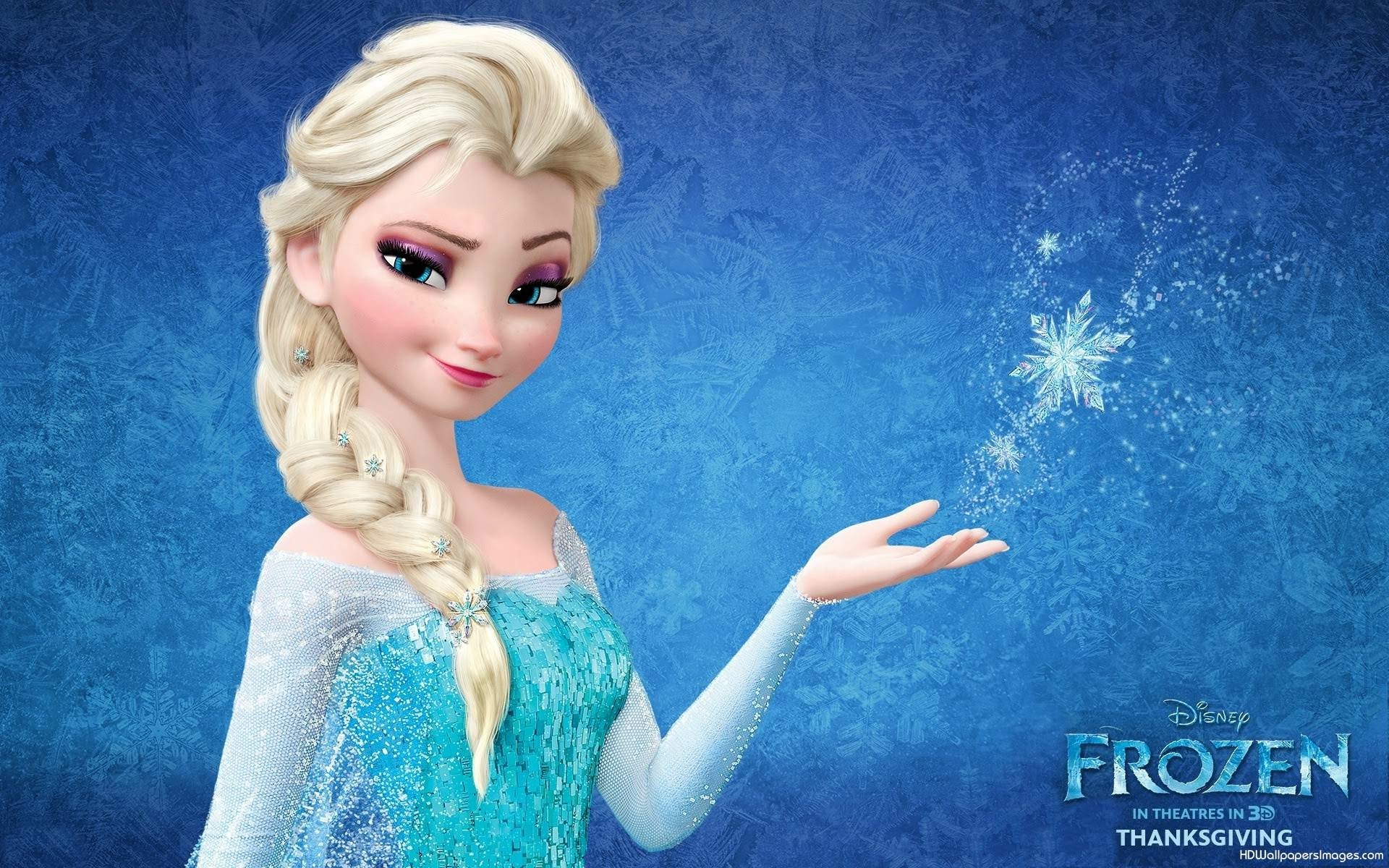 Elsa from Disney's Frozen creating snowflakes