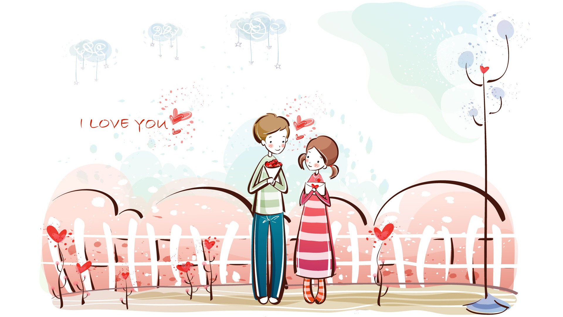 Happy Valentine Day Cartoon Wallpaper Wallpaperlepi