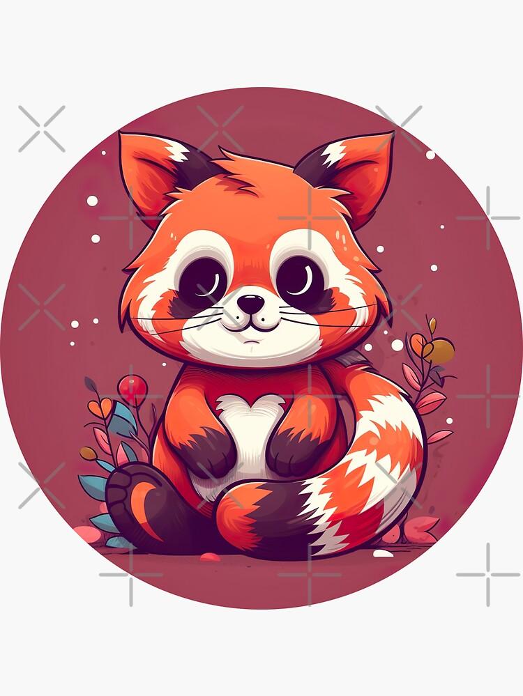 Kawaii And Cute Red Panda Sticker By Haldor Hawke