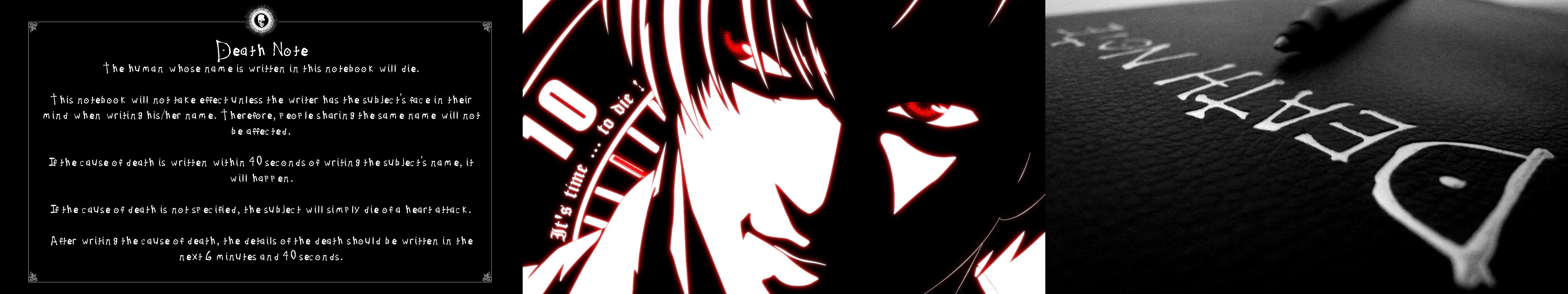 Triple Monitor Multiple Screen Multi Anime Death Note Wallpaper