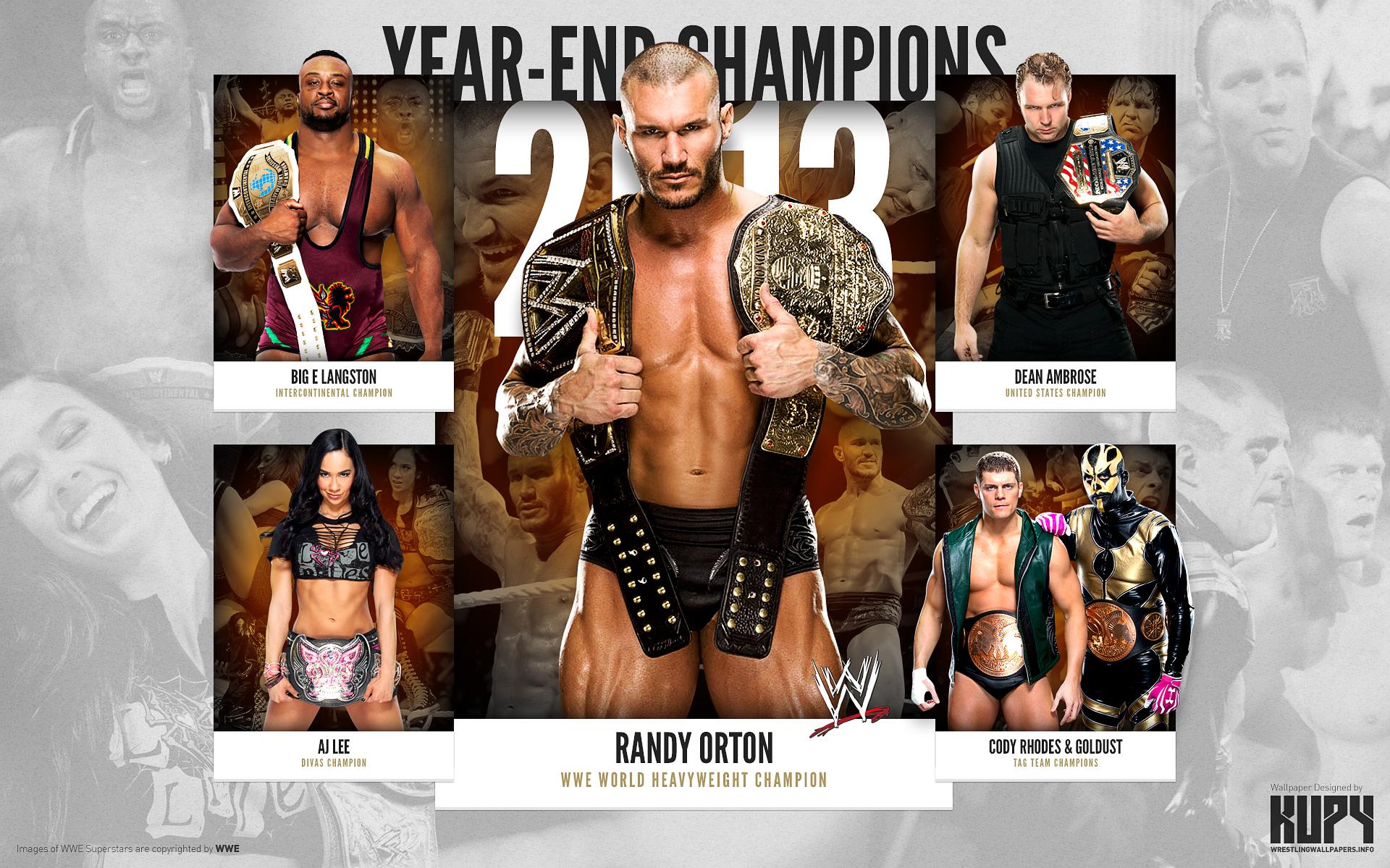 NEW 2013 WWE Year End Champions wallpaper   Kupy Wrestling Wallpapers