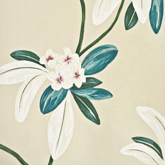 Oleander Floral Wallpaper Contemporary Large Print On