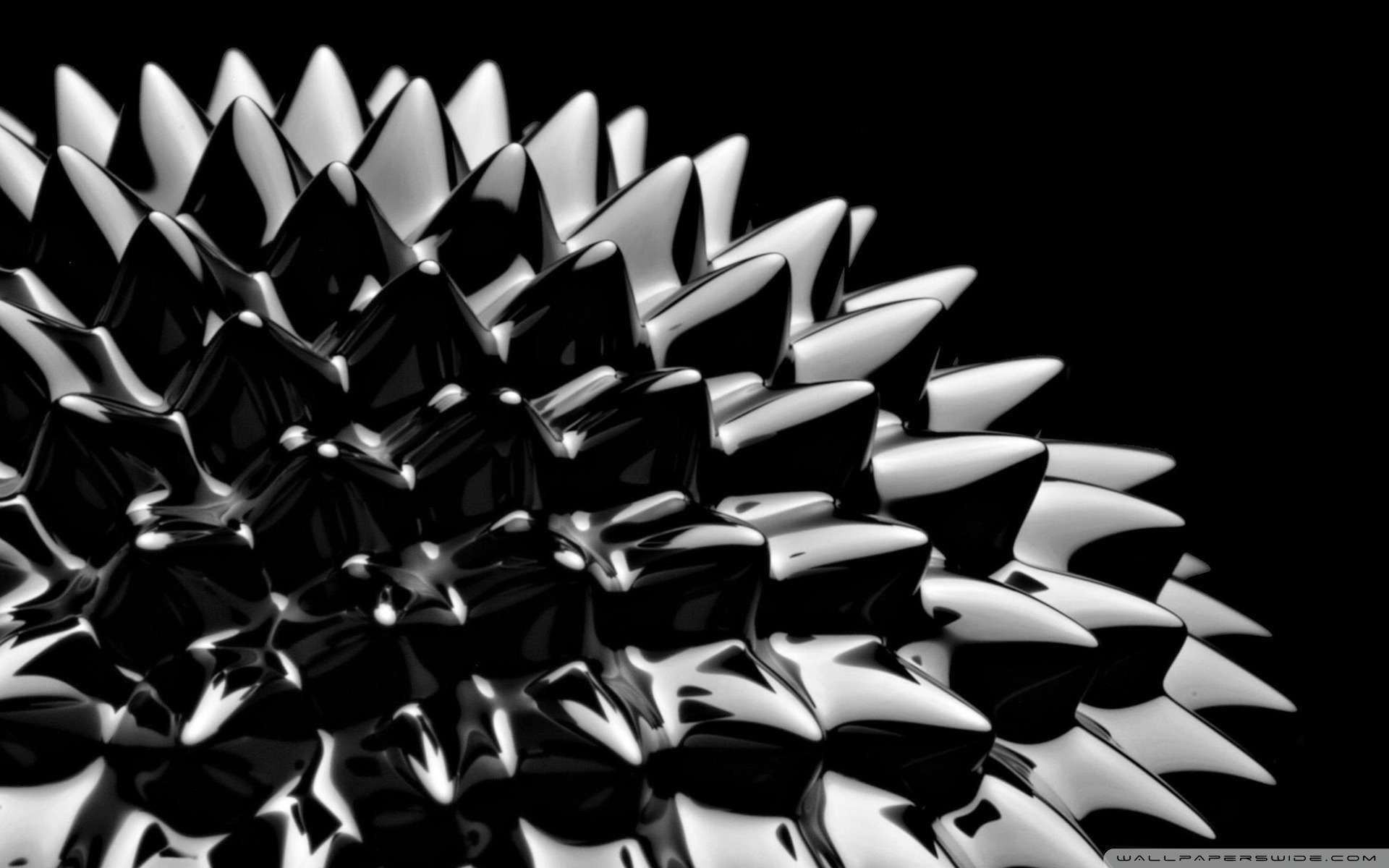 Ferrofluid Black And White Wallpaper 1080p HD