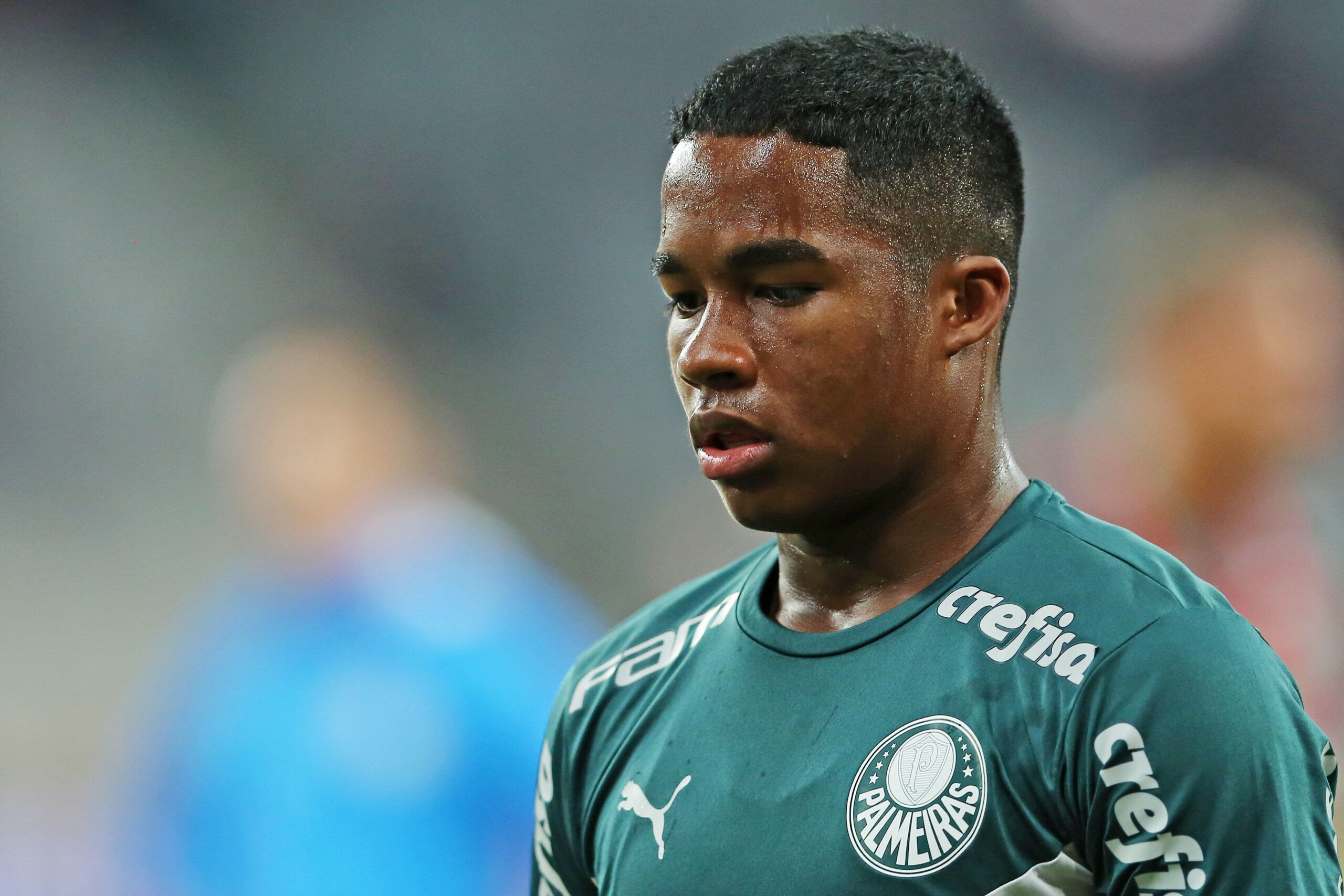 Endrick Felipe of Palmeiras during a football match