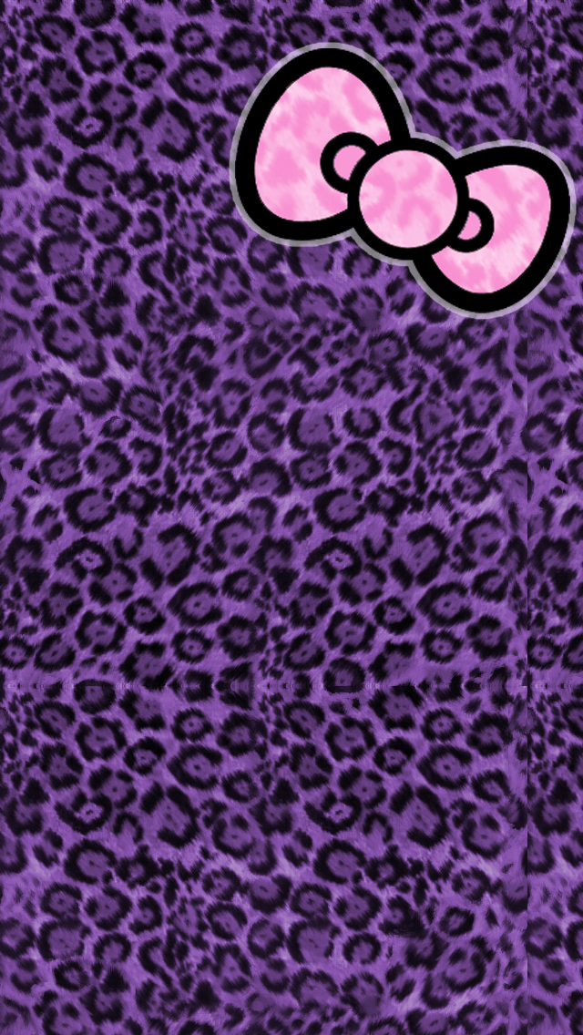 Hello Kitty Colorful Cheetah Print Wallpaper