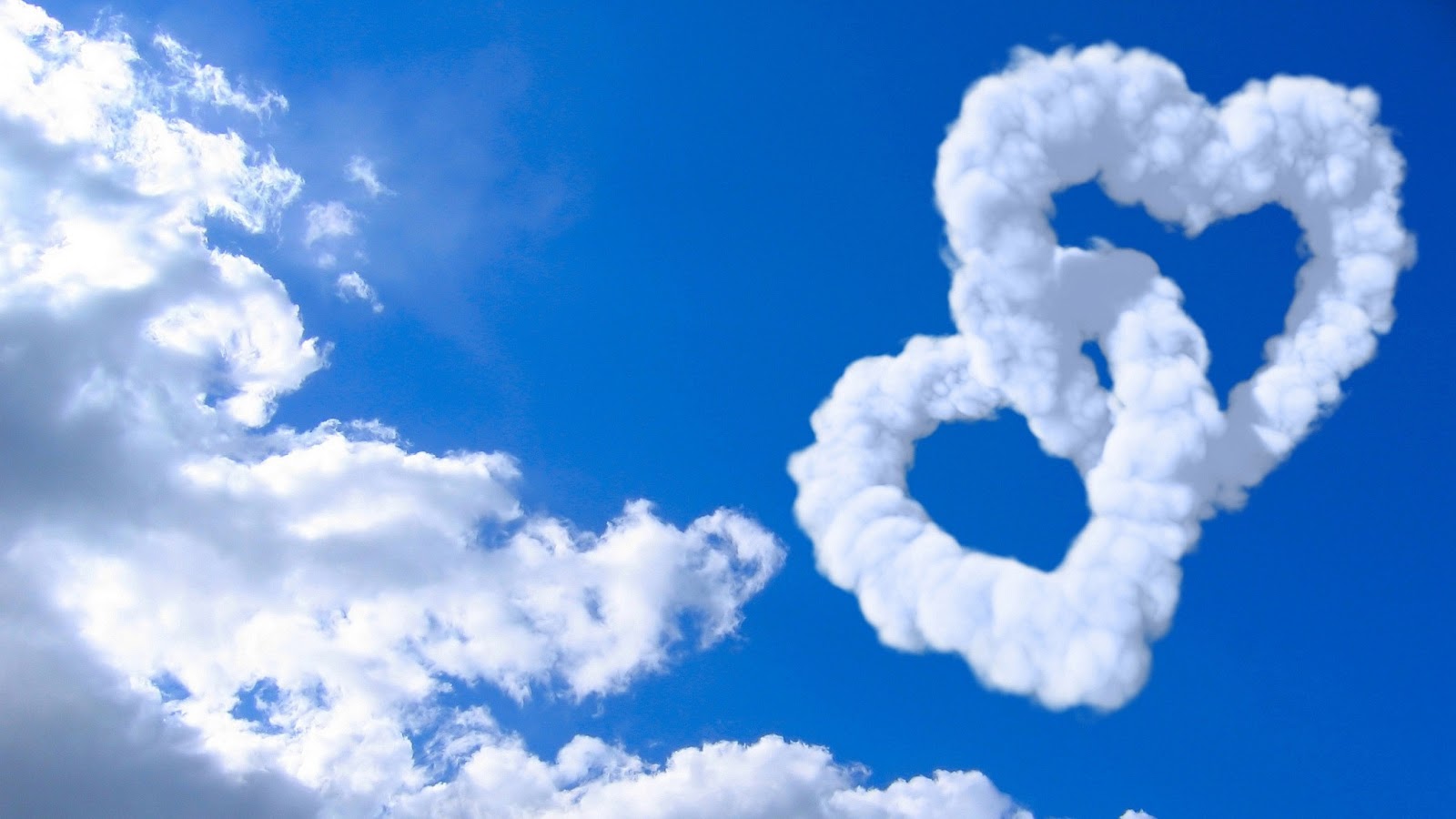 3d Love With Clouds Wallpaper For Desktop