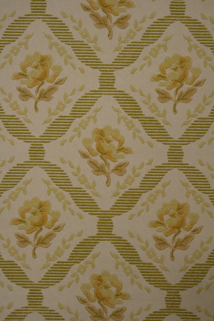 50s floral wallpaper from the late 50s Original retro vintage