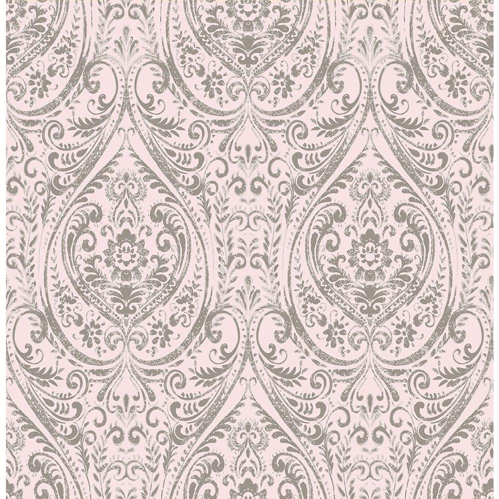 A Street Gypsy Light Pink Damask Wallpaper The Home