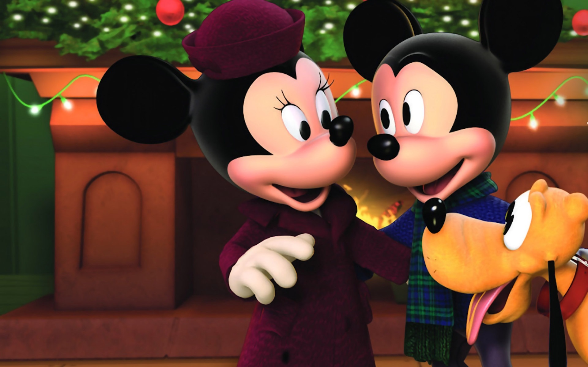 Minnie Mickey Mouse Christmas Wallpaper   1920x1200
