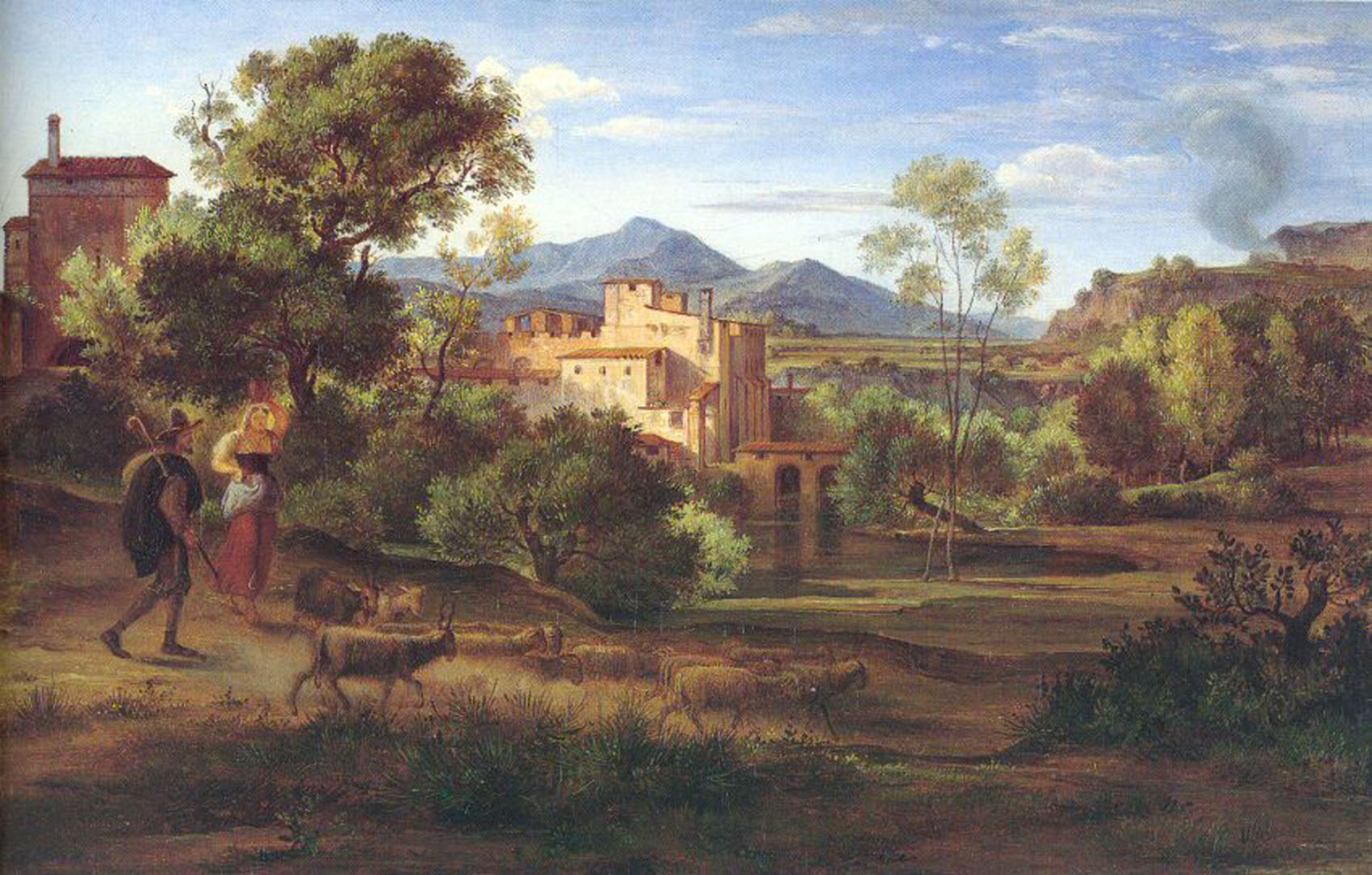 Italian Landscape   German Art Wallpaper Image