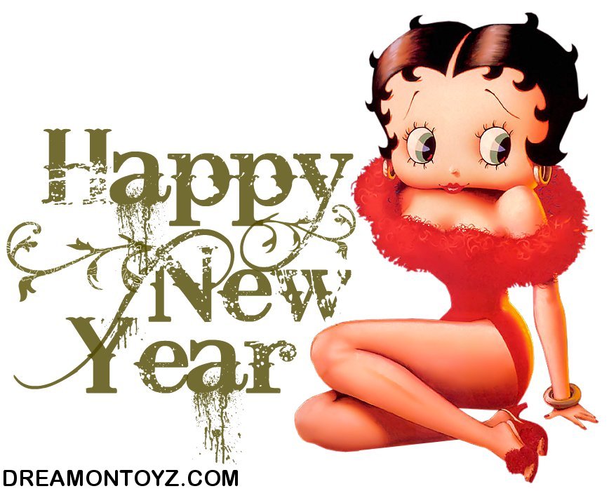 Betty Boop New Year Wallpaper