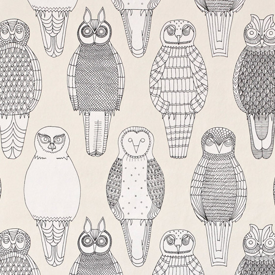The British Isles Wallpaper Briar Owl In Silver And Gold