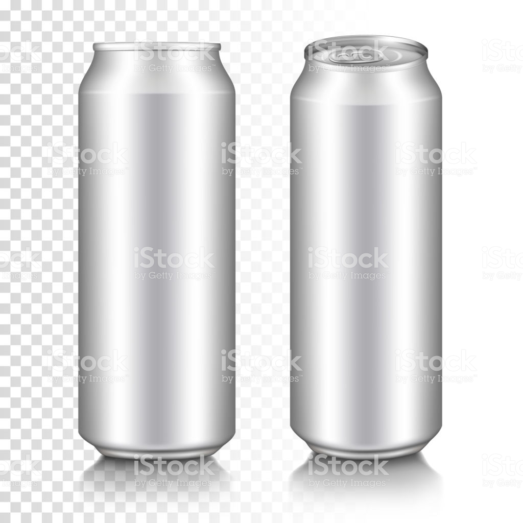 Realistic Aluminum Can Set Isolated On Transparent Background