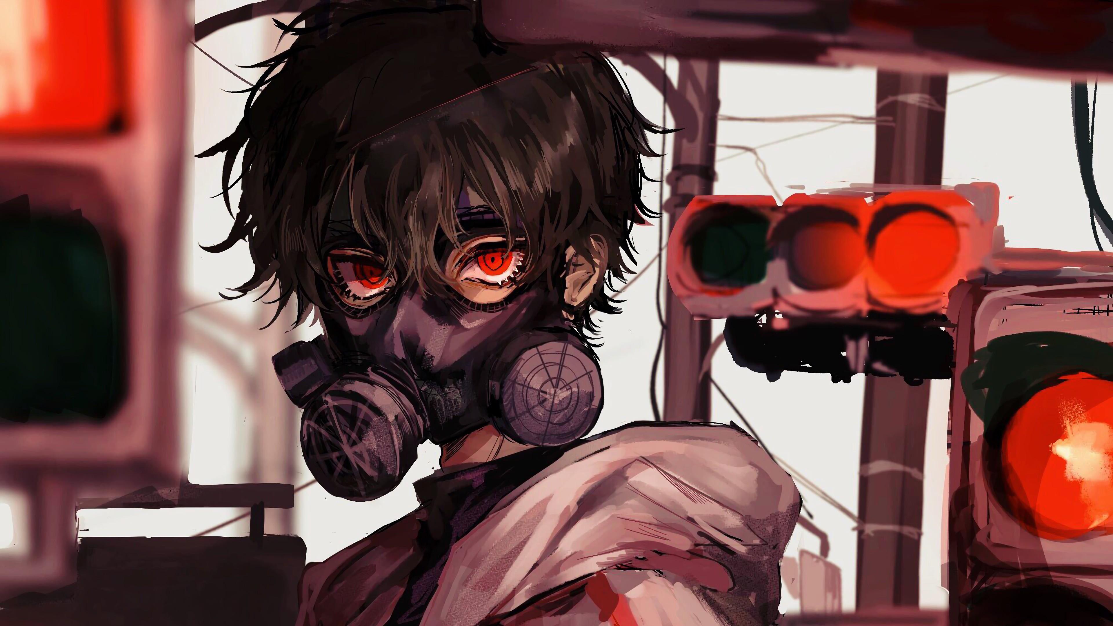 Anime Boy Mask Wallpaper 4k