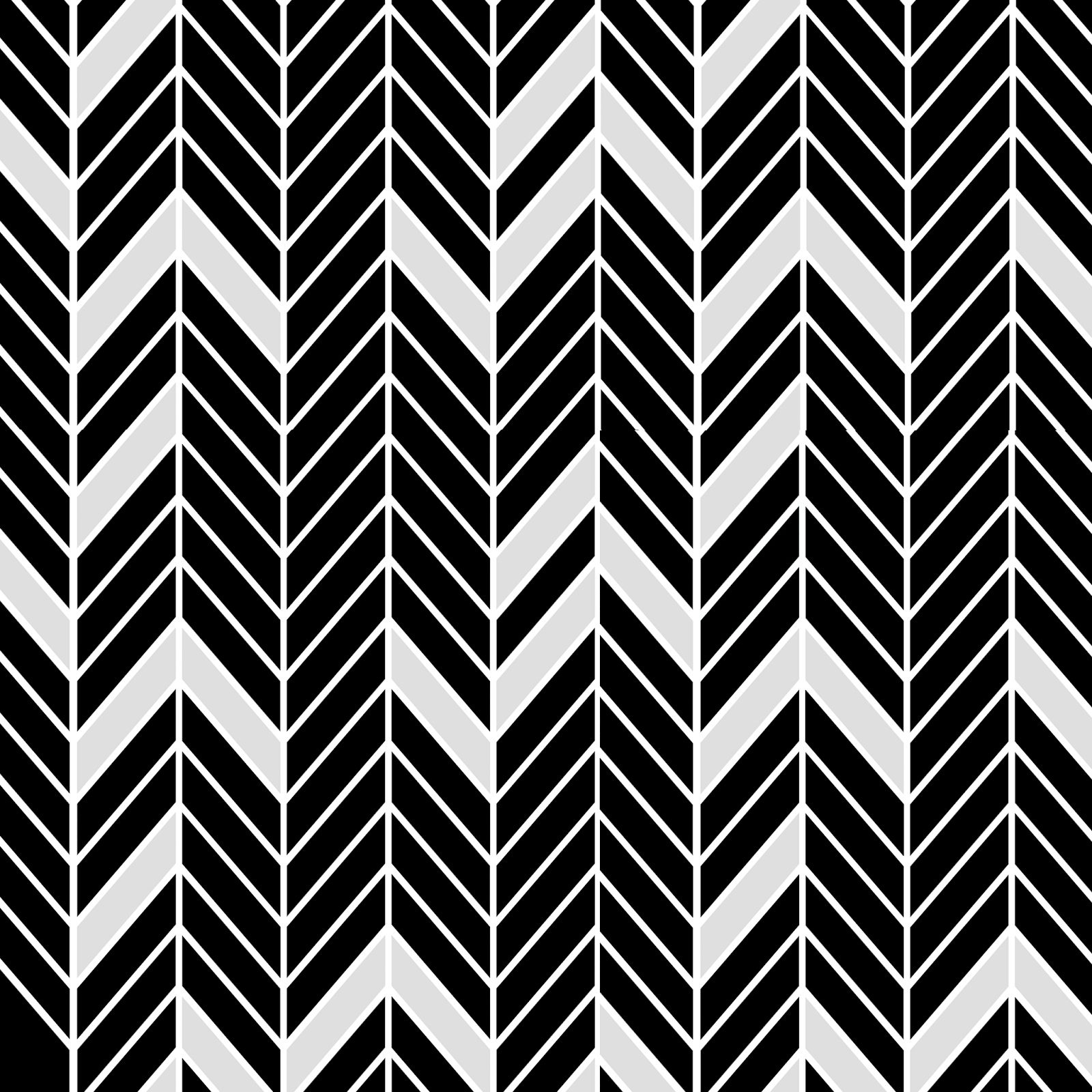 Black And White Herringbone Chevron Color Blocked Trendy Pattern