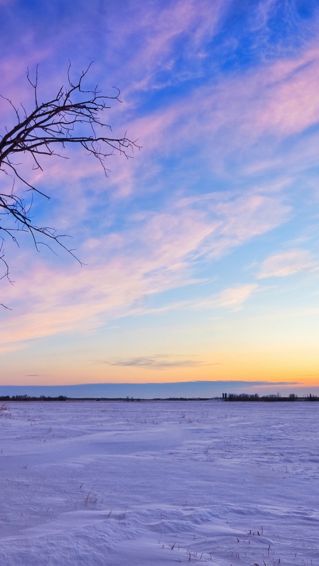 Beautiful Winter Sunset Desktop Pc And Mac Wallpaper