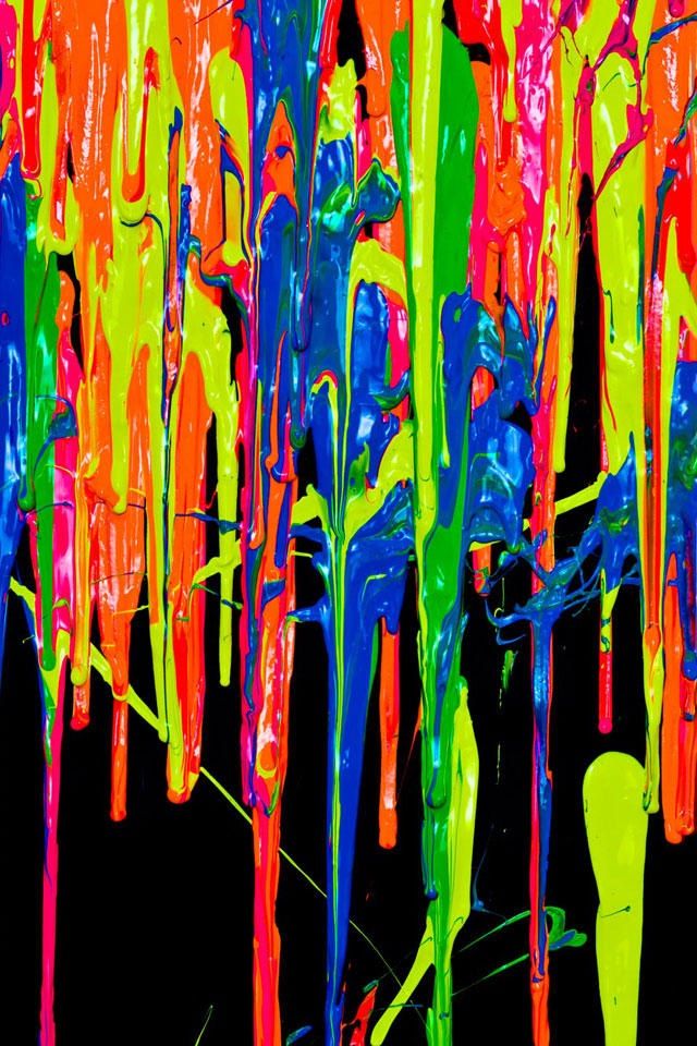 Dripping Paint Wallpaper Colorful
