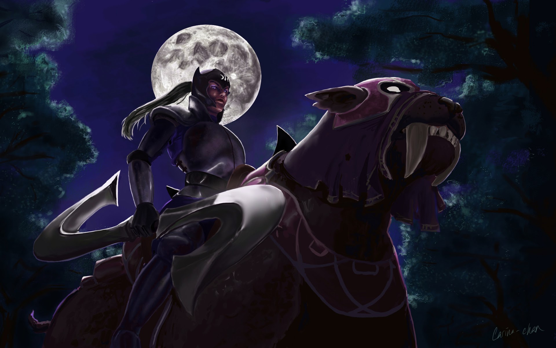 Luna The Moon Rider Dota Hero HD Wallpaper Widescreen A23