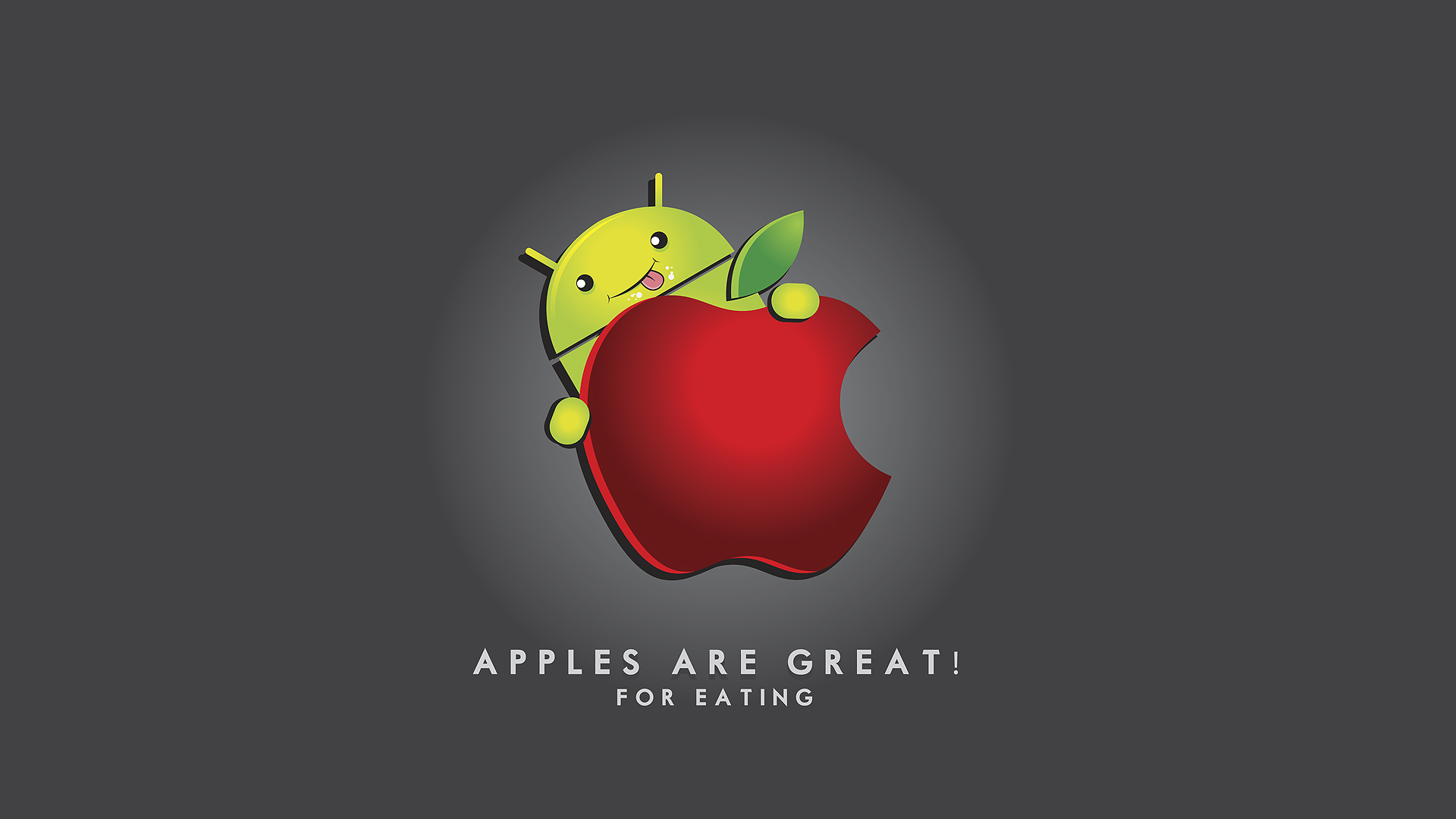 Android versus Apple wallpapers