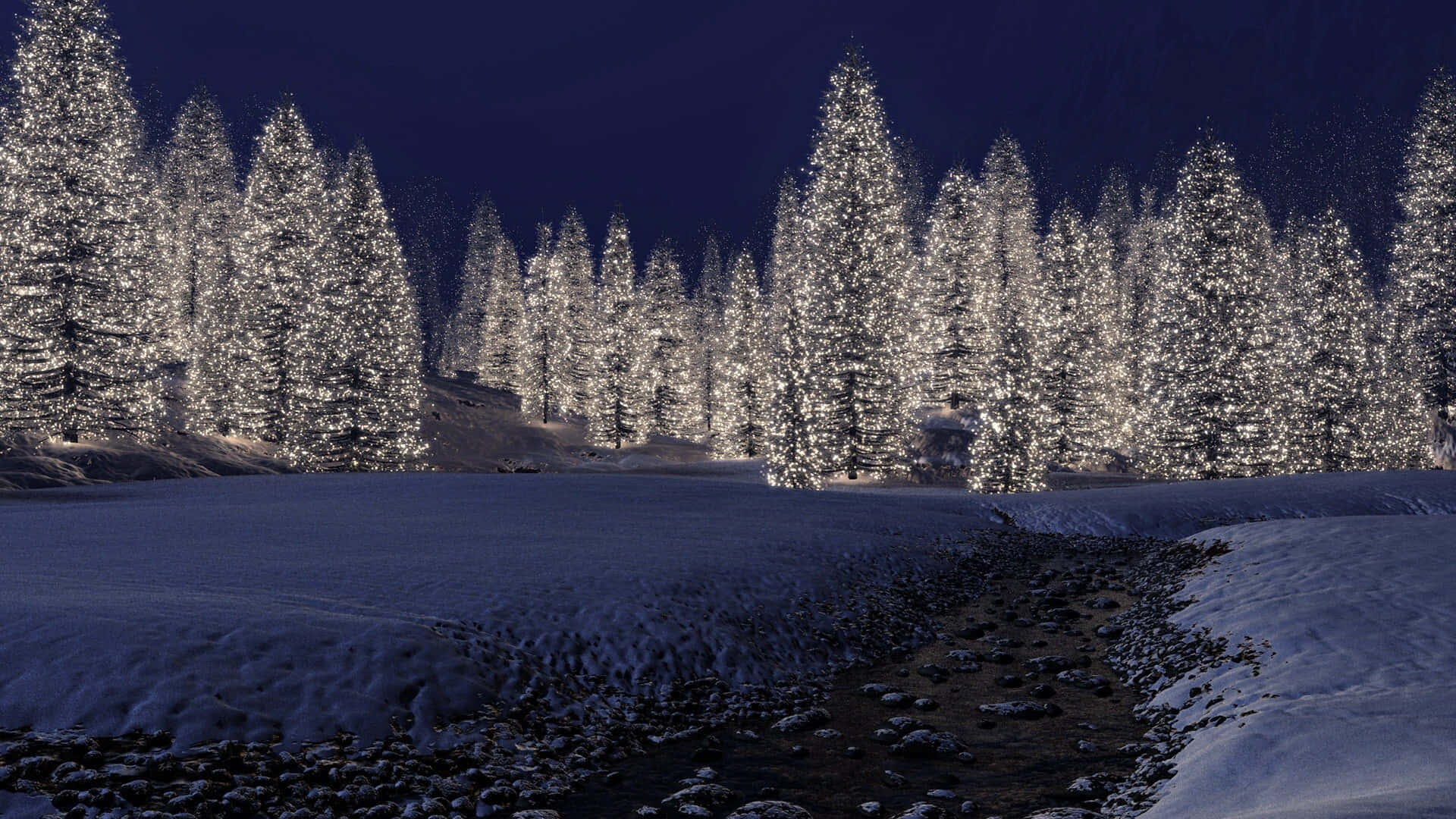 Christmas Snow Background Wallpaper