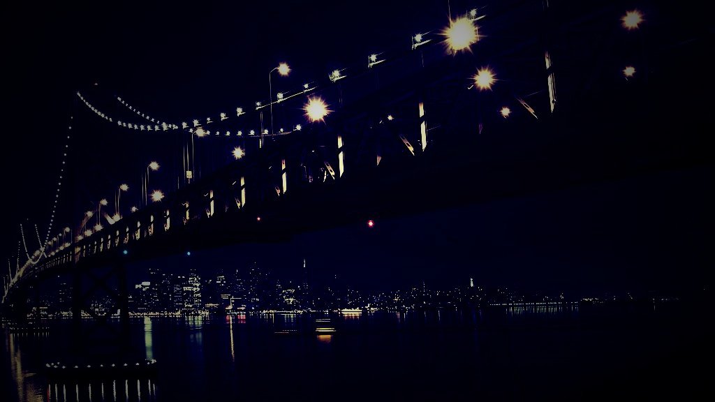 Manhattan Bridge at Night   Lomo HD Wallpaper   Hot Wallpapers HD
