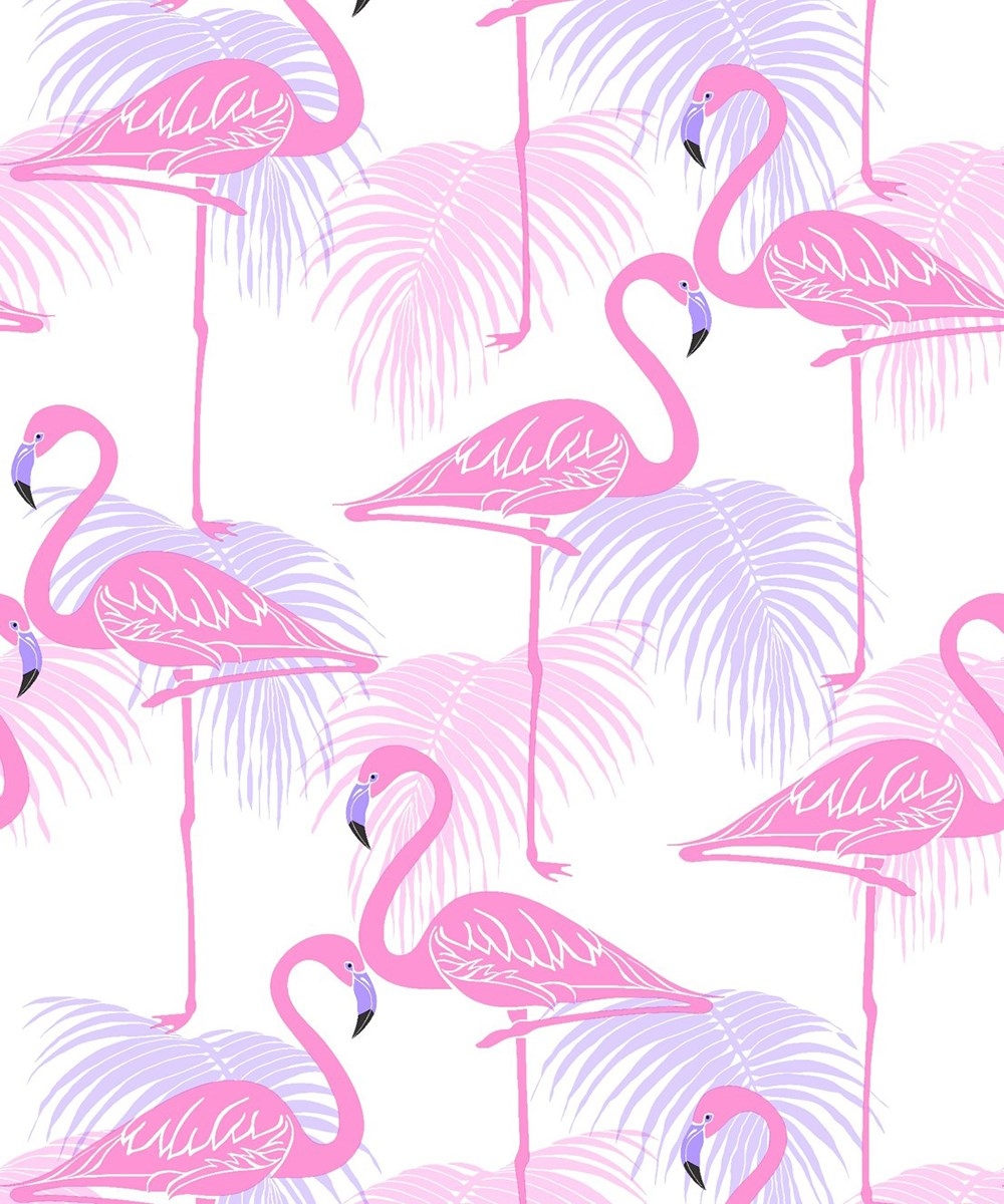 Uk Kidz Flamingo Pink Lilac Wallpaper Decorsave