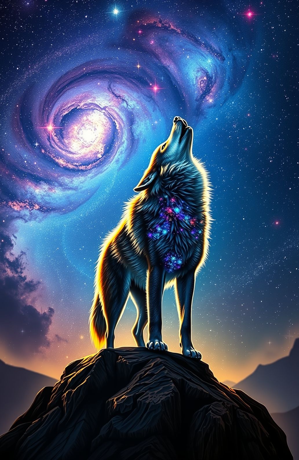 Galaxy Wolf Wallpaper