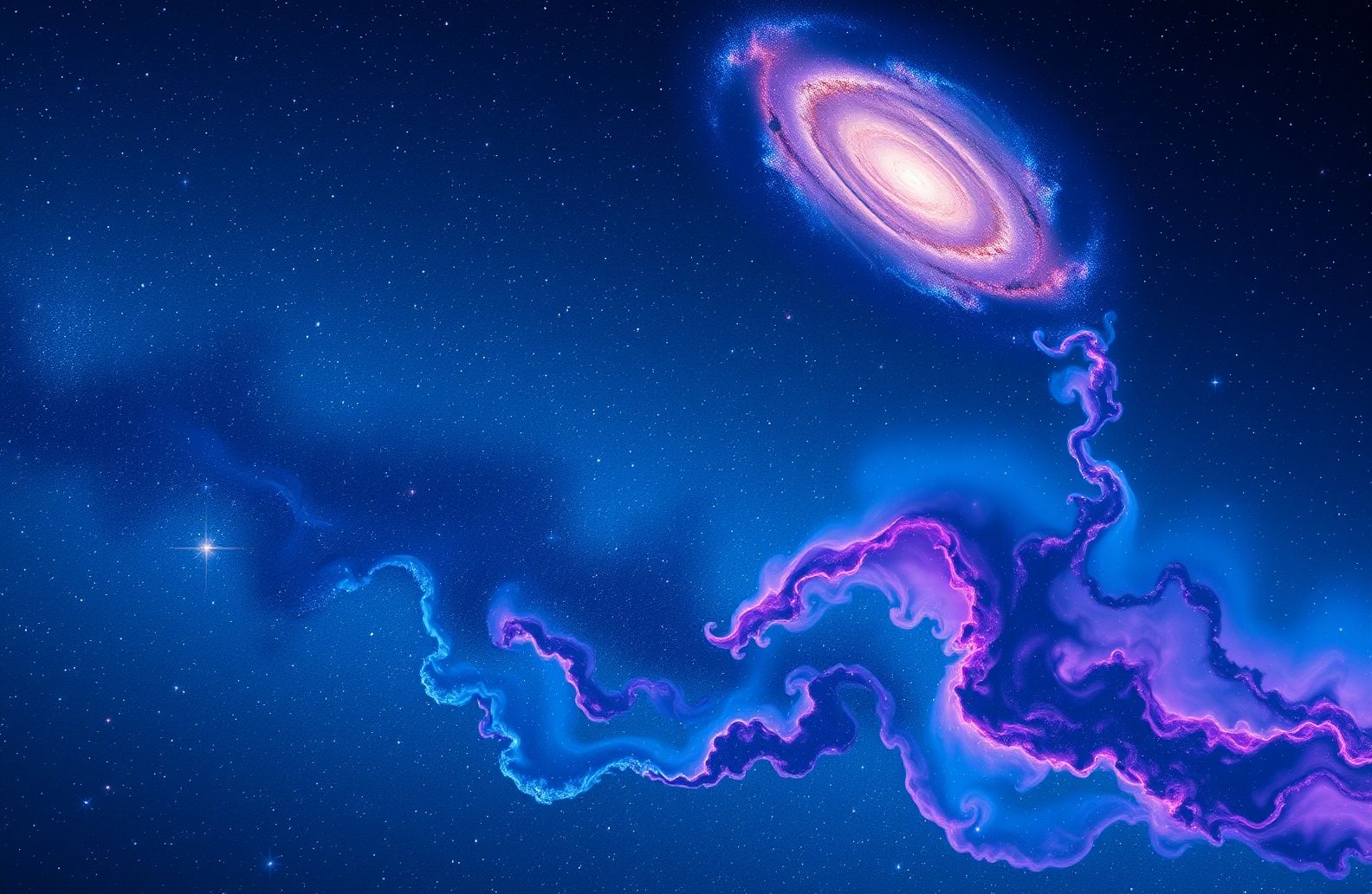 Blue Space Wallpaper