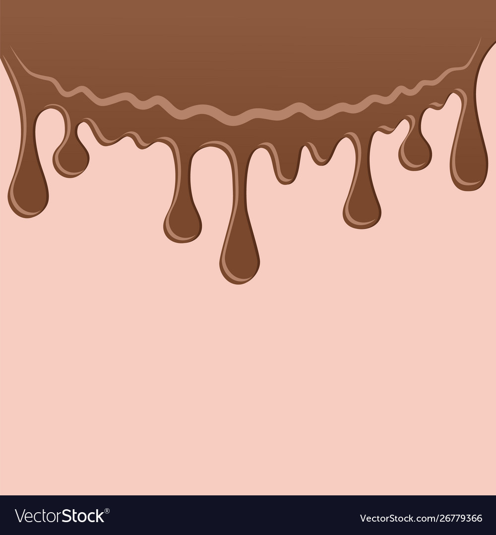 Background With Drips Dark Chocolate Royalty Vector