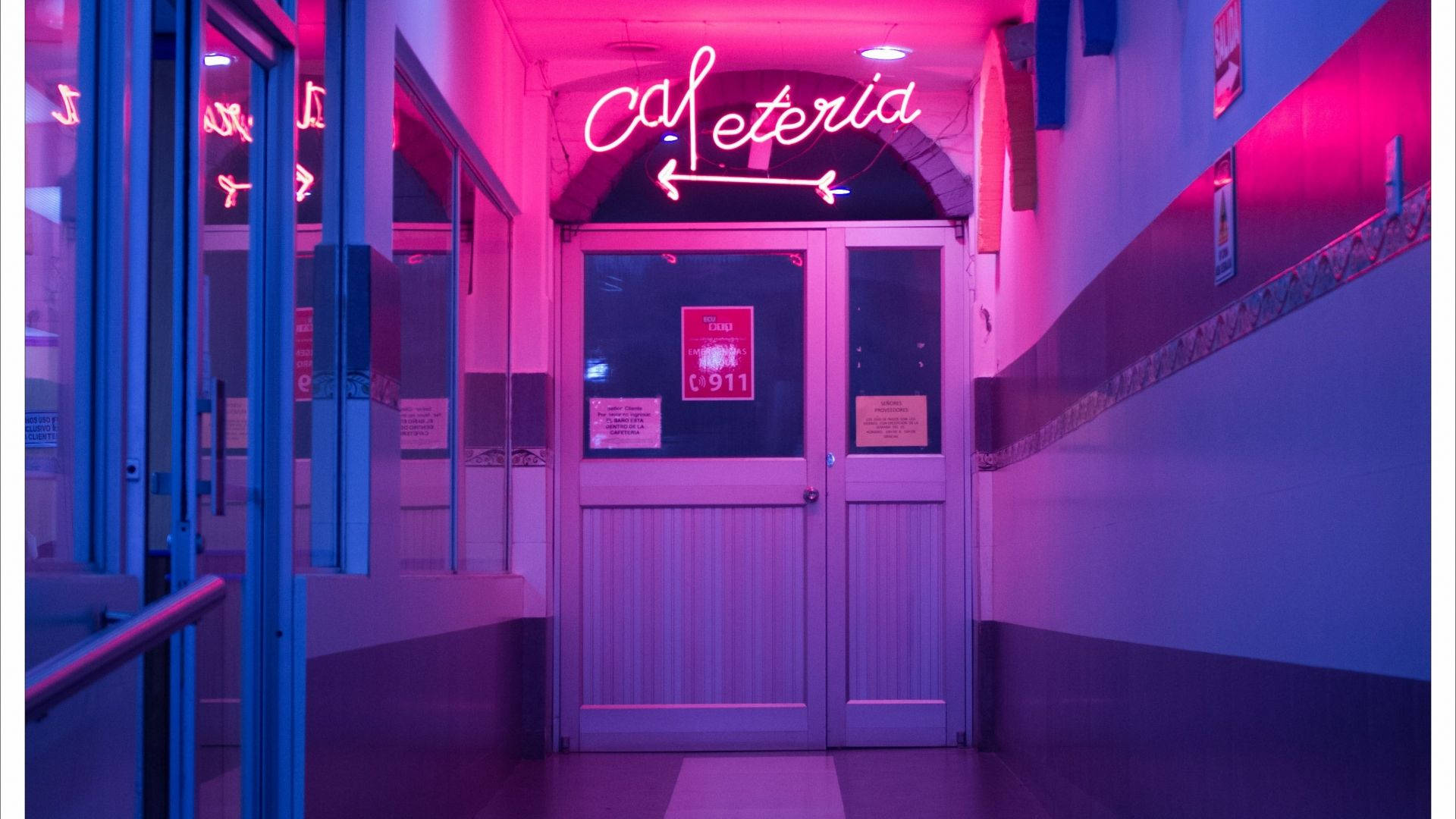 Aesthetic Purple Neon Computer Wallpaper
