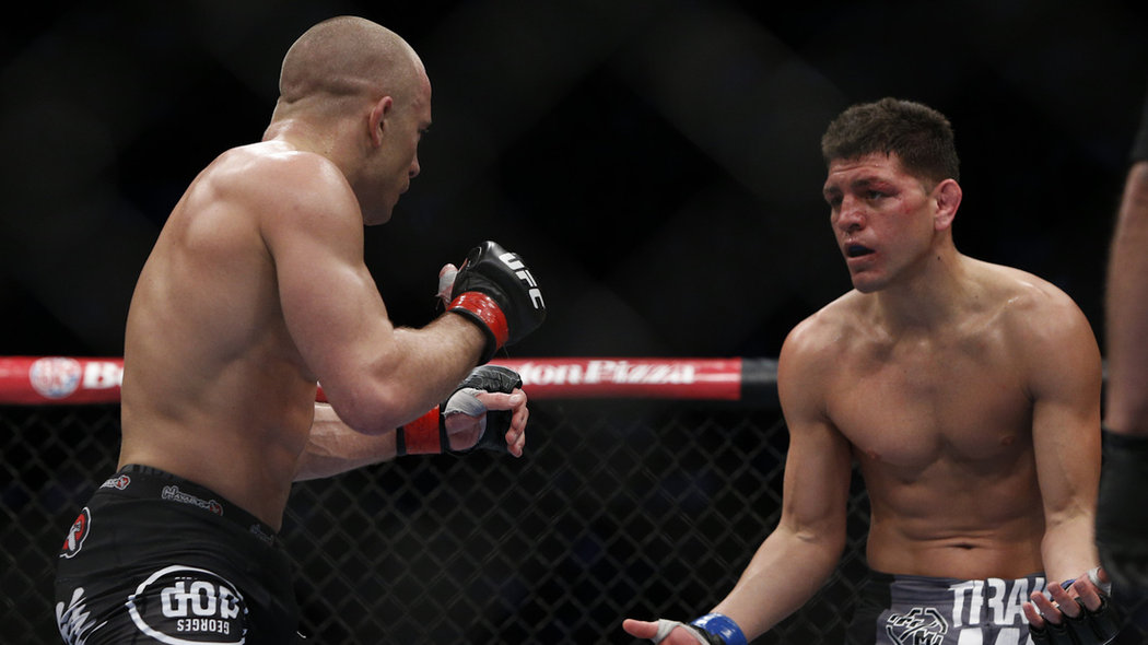 Georges St Pierre Vs Nick Diaz Fight Video Highlights