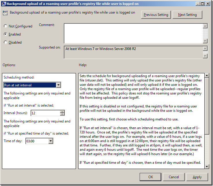 Group Policy Setting Of The Week Background Upload A Roaming
