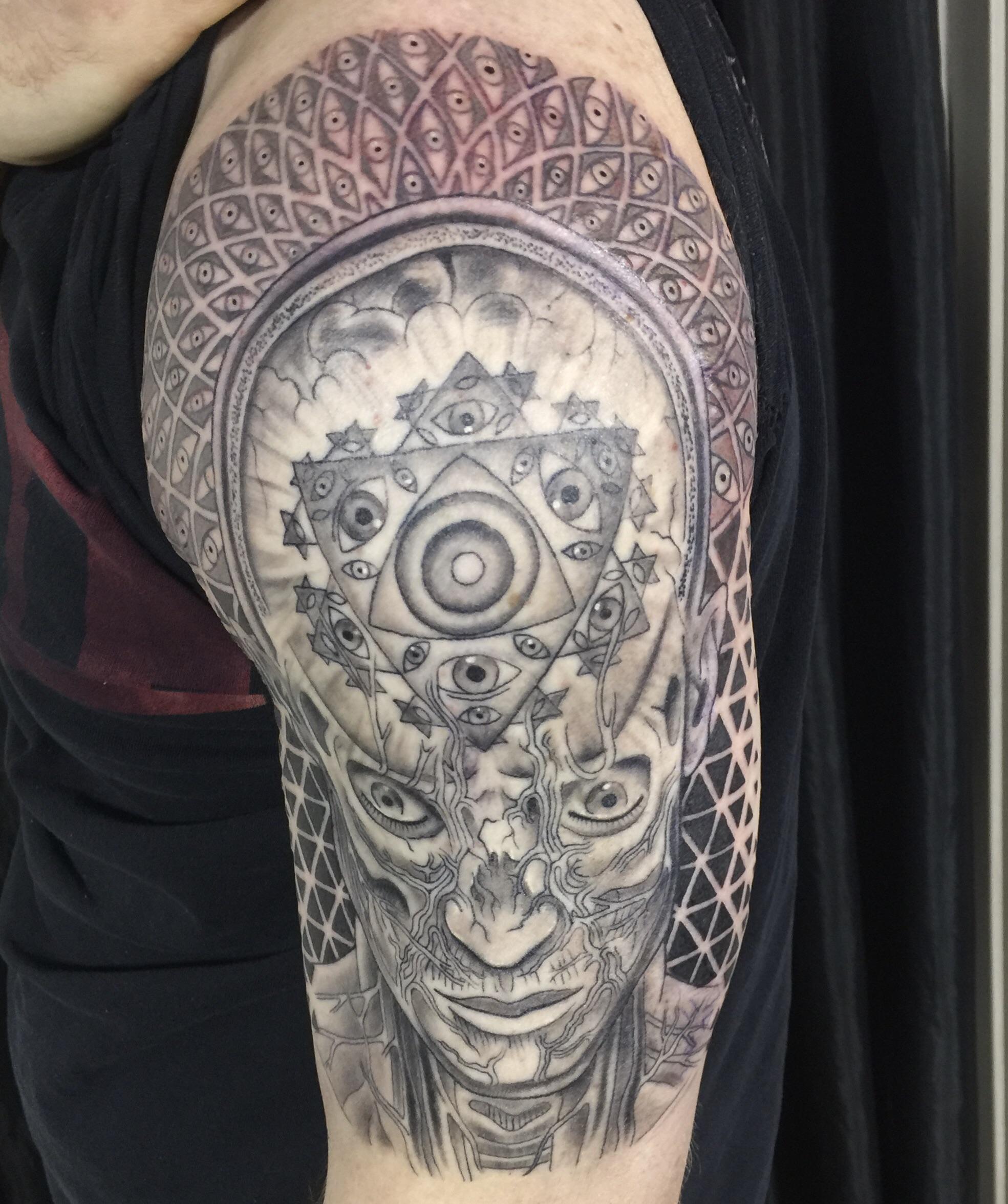 Kayden Digiovanni Dallas Tattoo Alex Grey Piece With Custom