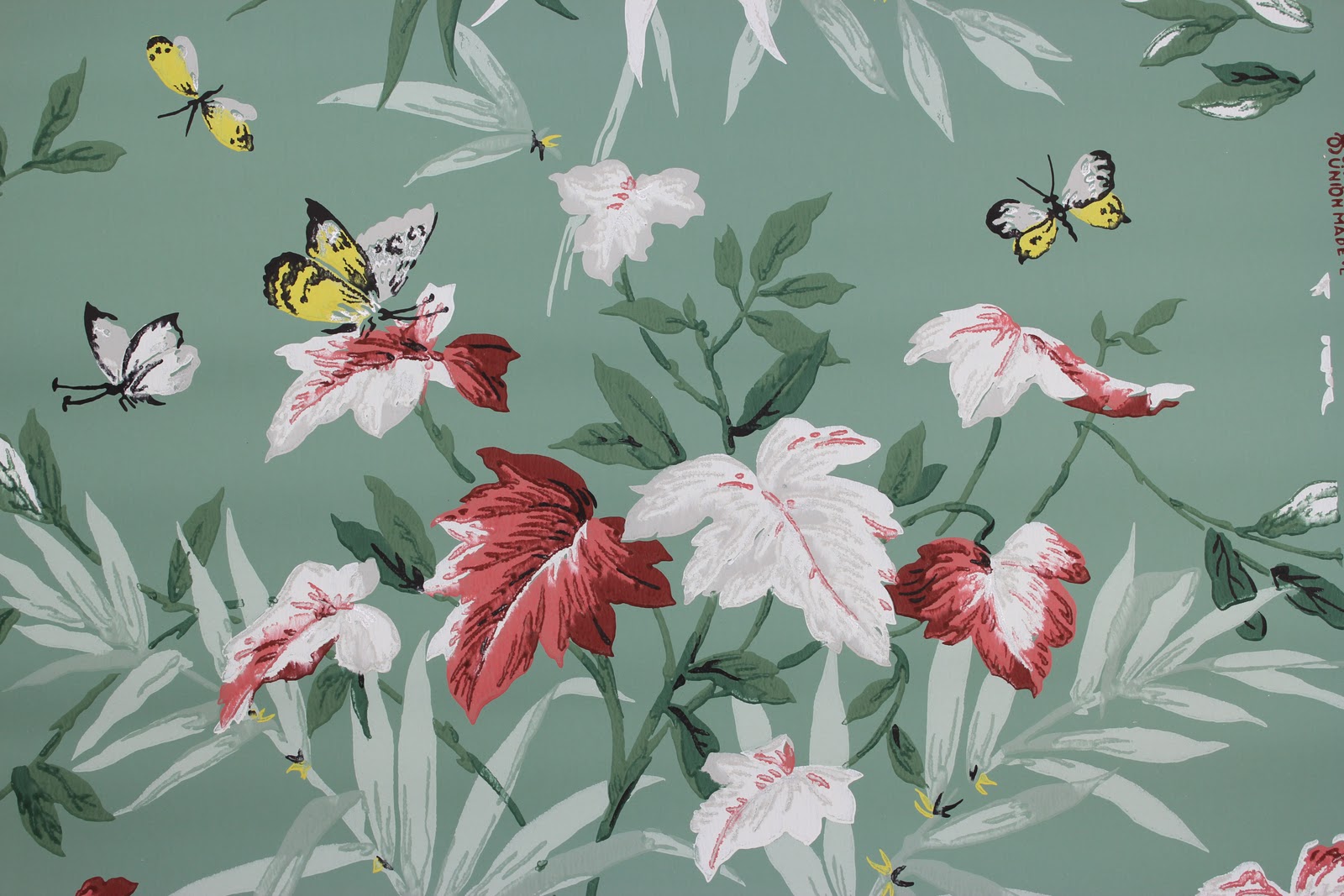 40s Wallpaper Patterns 1940s Vintage Floral