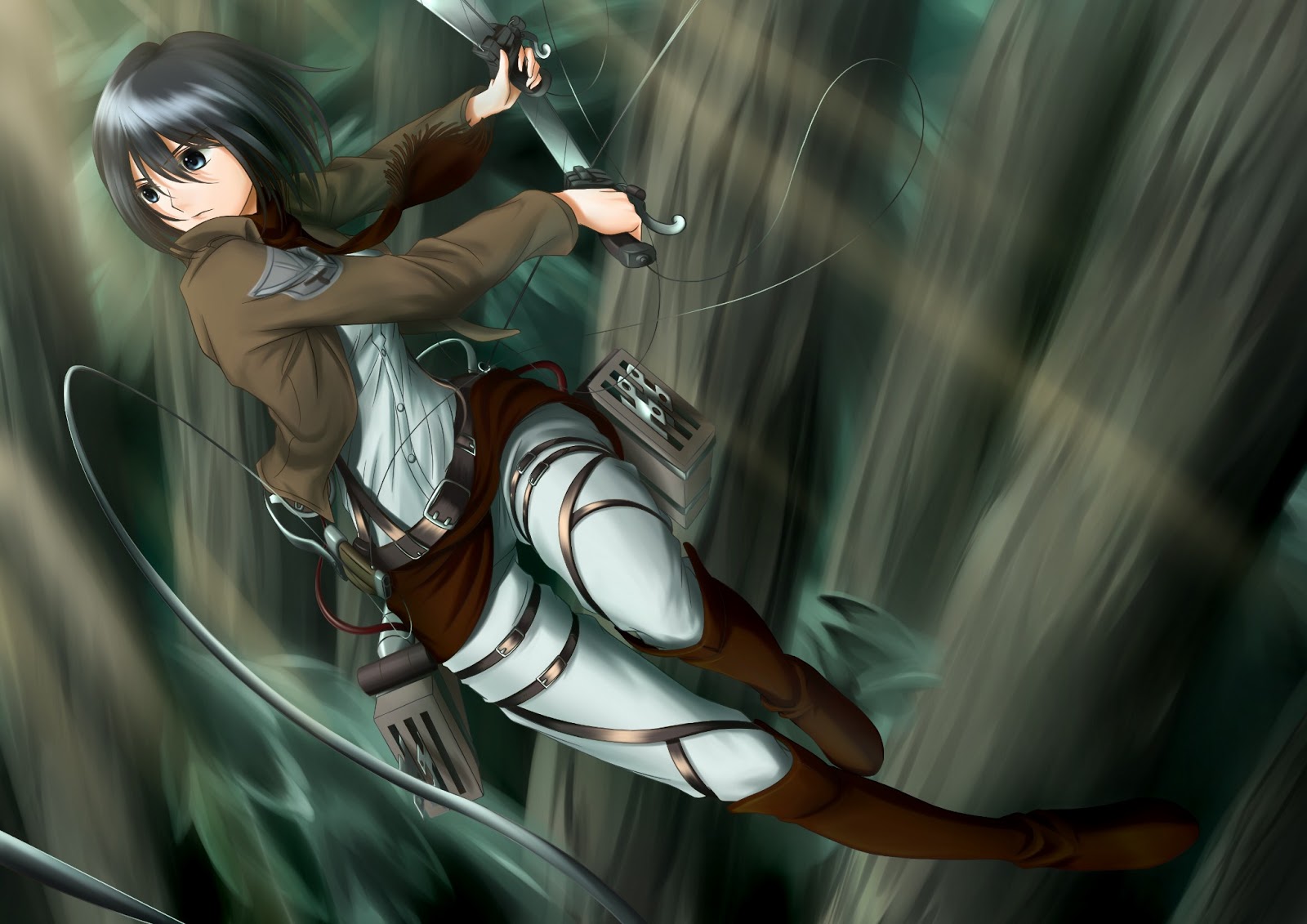 Misaka Attack on Titan Anime Girl HD Wallpaper Desktop Background