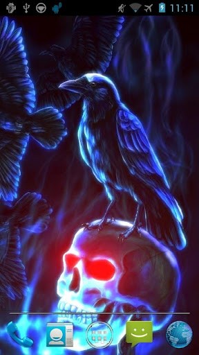 Evil Crow Lightning Skull Live Wallpaper It S Not Only A